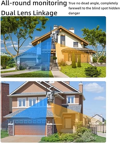 Miniatura 3 de Cámara de seguridad con bombilla, cámaras de seguridad para casas, una cámara, dos pantallas, seguimiento humanoide impermeable y a prueba de rayos,