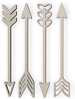 Jess and Jessica Arrow Decor, Set of 4 Unfinished Ready to Paint