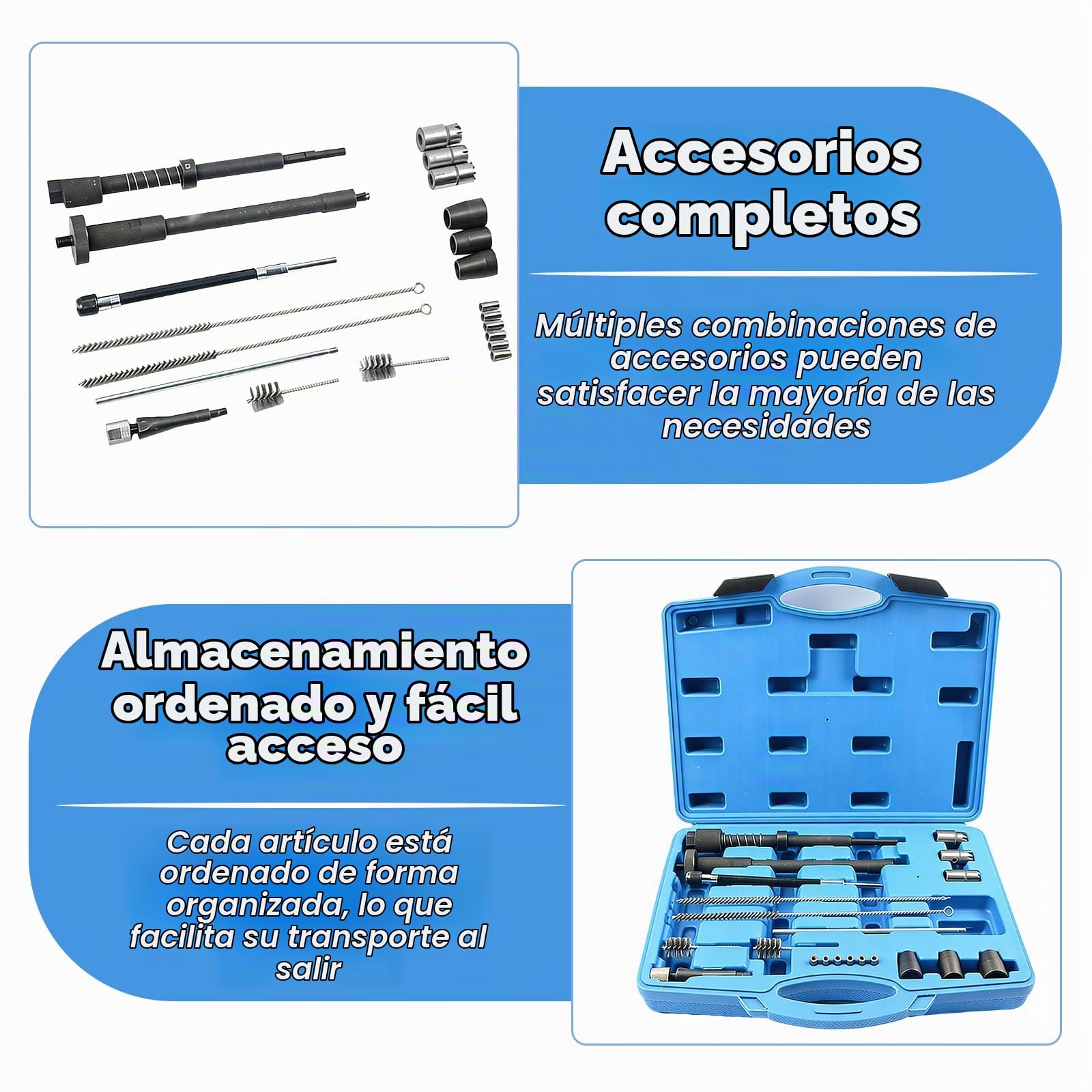 Juego de 21 piezas para inyectores de sellado, juego de herramientas de asiento de inyector, kit de limpieza de eje, juego de herramientas para inyectores diésel, limpieza y reparación