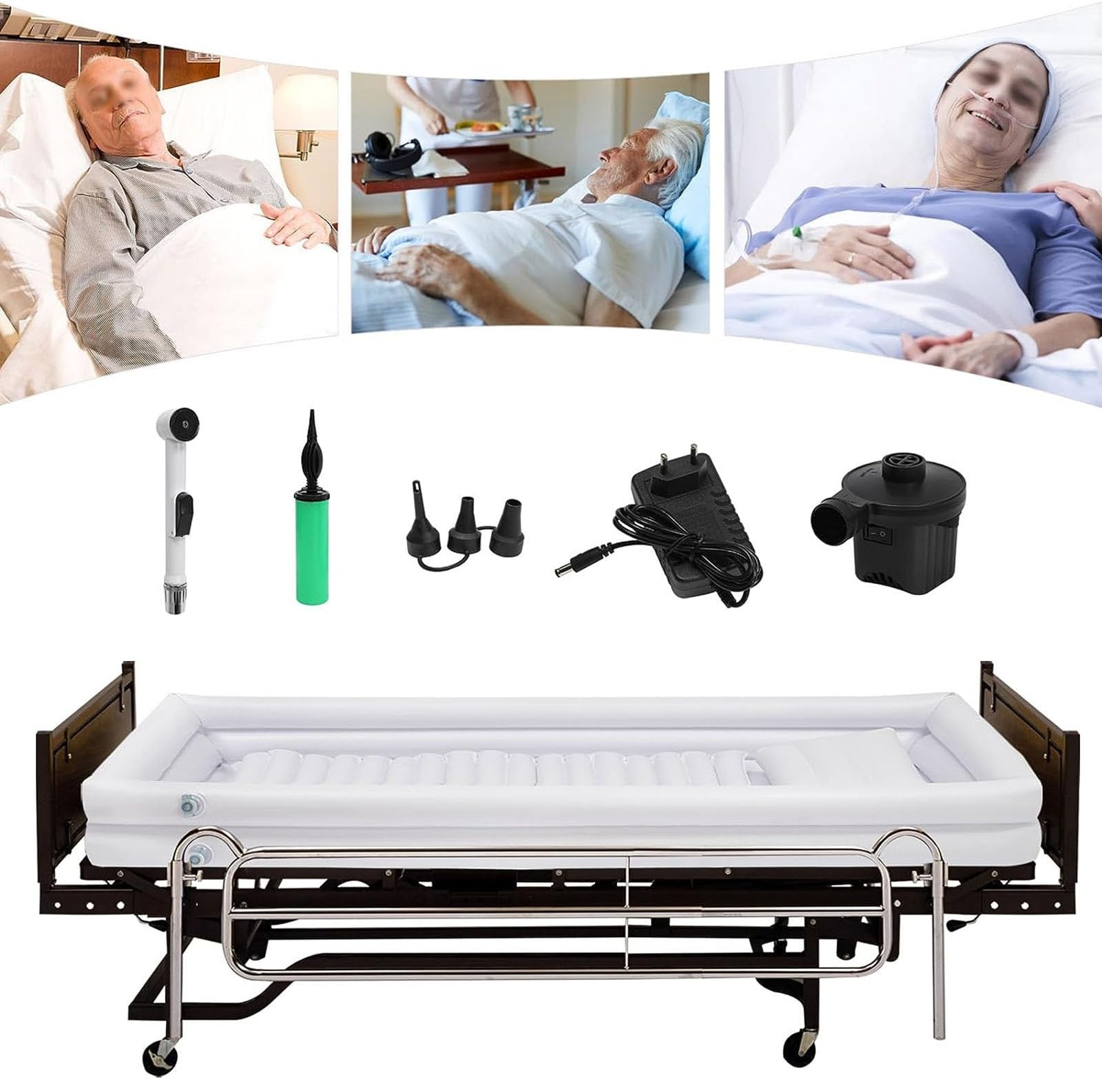 【介護用バス】ベッドの上で簡単入浴！寝たきり・介護に最適 ダブルサイズ 介護用バス】ベッドの上で簡単入浴！寝たきり・介護に最適