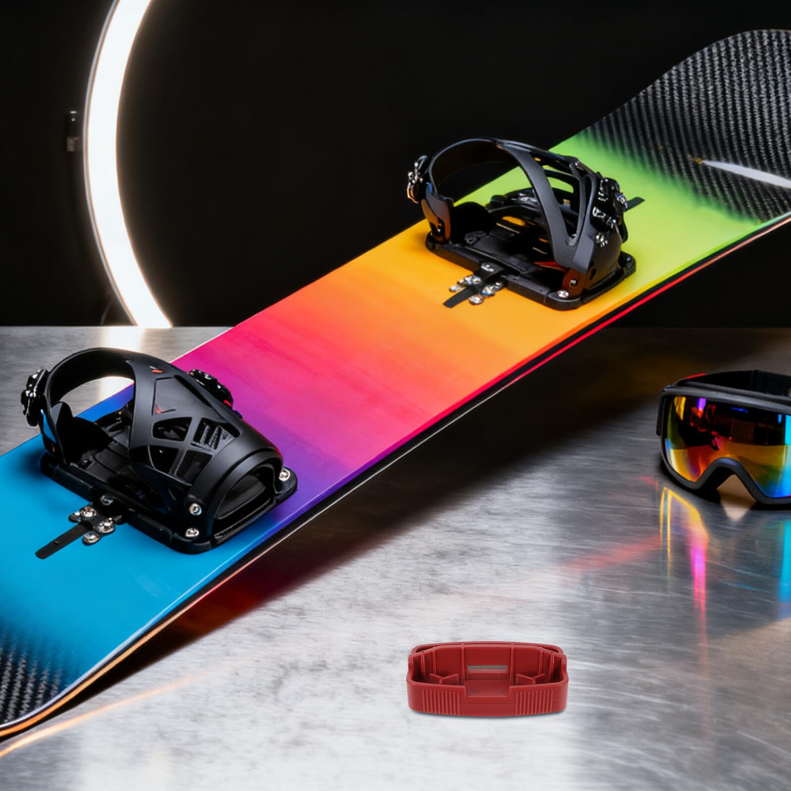 BESTonZON Outil D'Inclinaison pour Skis Et Snowboards Biseau Latéral Guide De Affûteur De Règle De Positionnement Affûteur De Rouge