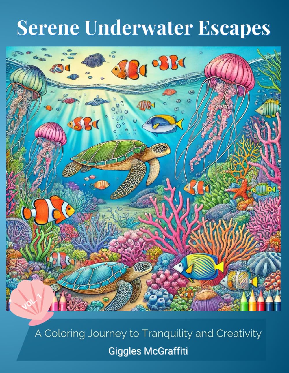 Serene Underwater Escapes: A Coloring Journey to Tranquility and Creativity