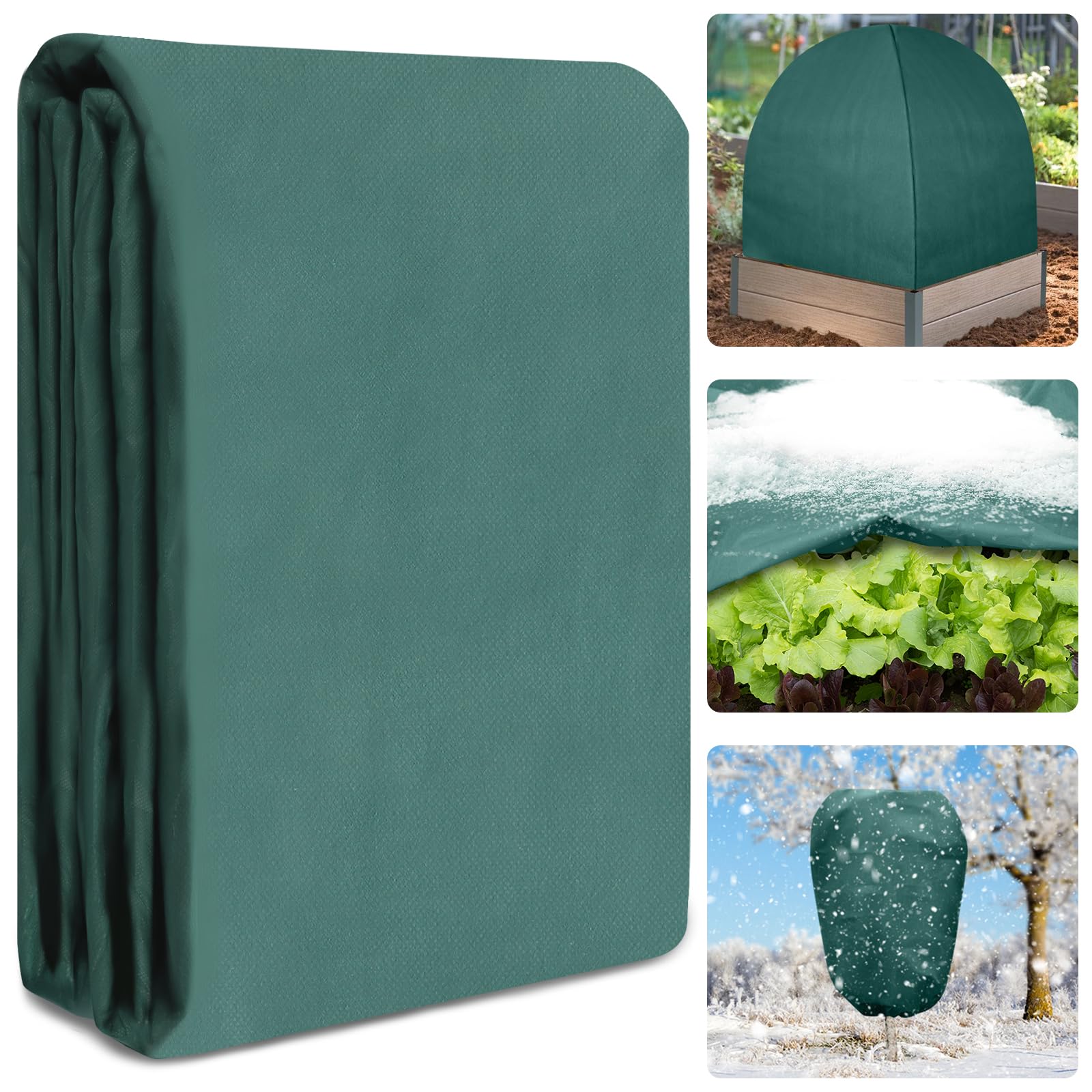 UQM 10 x 15 m Pflanzenabdeckungen Frostschutz 30.6 g/Yd² Frosttücher Decken für Outdoor-Pflanzen, Frostschutz Pflanzenabdeckung für Wintergemüse, Pflanzen, Hochbeet