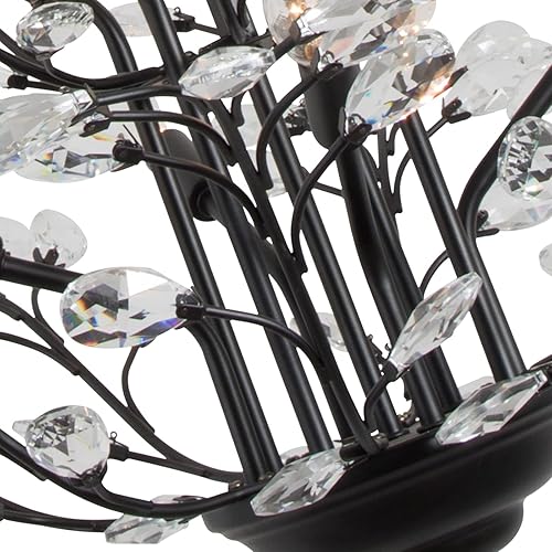 Miniatura 7 de Maxax Candelabros de cristal vintage, 8 luces ajustables de cristal K9 colgante de iluminación de techo, lámparas de techo para comedor, sala de