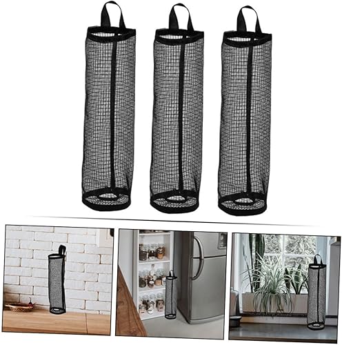 Miniatura 4 de DECHOUS Contenedor de bolsa de basura de 3 piezas, bolsa de cocina, soporte de bolsa de artefacto de almacenamiento, resistente al desgaste,