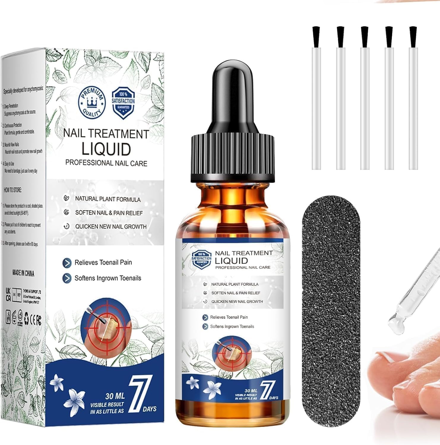 Product image of Nail Fungus Treatment for Toenail,Fungal Nail Treatment Extra Strong Toenail Fungus Treatment Nail Repair Growth Treatment Nail Softener for Thick Toenails Toe and Finger Nail Solution 30ML (Blue)