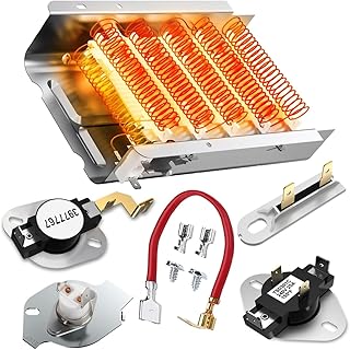 【95% Nickel】279838 Dryer Heating Element for Whirlpool Kenmore Roper Maytag Amana Admiral Dryer Heating Element Parts Dryer Thermostat Thermal Fuse medx655dw1 500 600 70 80 Series Model 110 Dryer Part