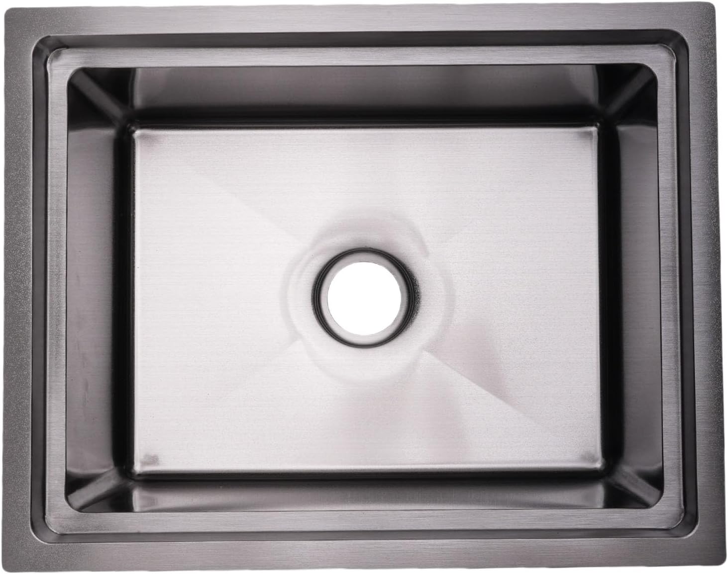 RV Square Kitchen Sink, 14.96x11.81x6.22in Electroplated Stainless Steel Kitchen Sink with 48mm Drain Outlet for Food Truck Boat Motorhome