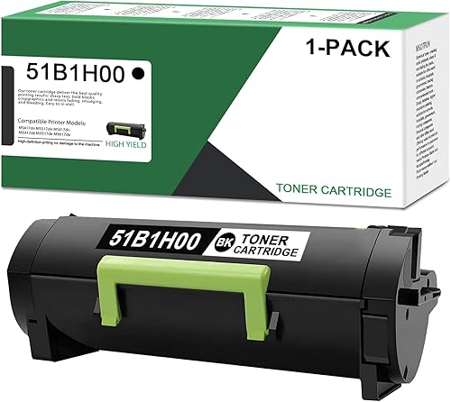 Cartucho de tóner MS417 de alto rendimiento 1 paquete 51B1H00 Cartucho de tóner negro de repuesto para impresora Lexmark 51B1H00 Toner MS417dn