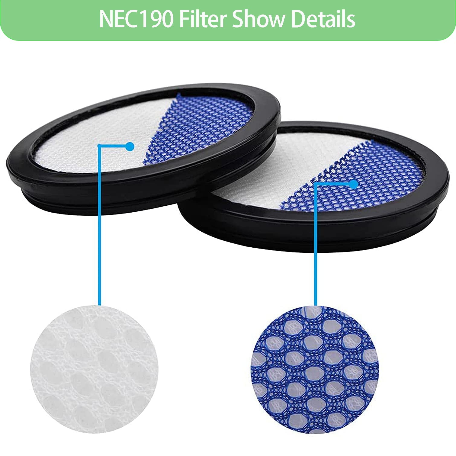 Eureka Vacuum Filter - 6 Pack Replacement -3 Eureka Vacuum Filter - 6 Pack Replacement -3