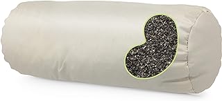 Bean Products Neck Roll Pillow for Deep Sleeping - Organic Buckwheat Filled Soft Neck Pillow with Organic Cotton Surface – Eco-Friendly, Breathable, and Durable Sleep Aid, Made in The USA, 6" x 16"