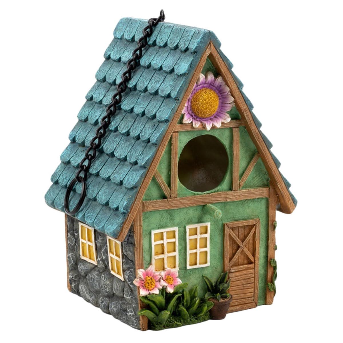Hängendes Vogelnest aus Kunstharz Robust und Atmungsaktiv Rustikaler Stil Geschützter und Warmer Platz für Vögel im Garten dem Balkon