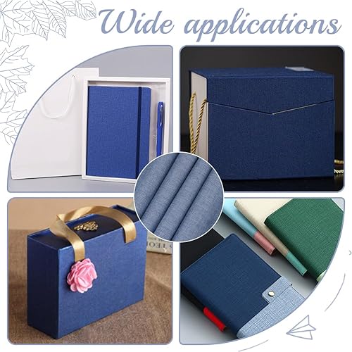 Vista 96 de OLYCRAFT 39.4 x 16.9 pulgadas, tela de imitación de cuero verde oliva para encuadernar libros, superficie de terciopelo con respaldo de papel, tela