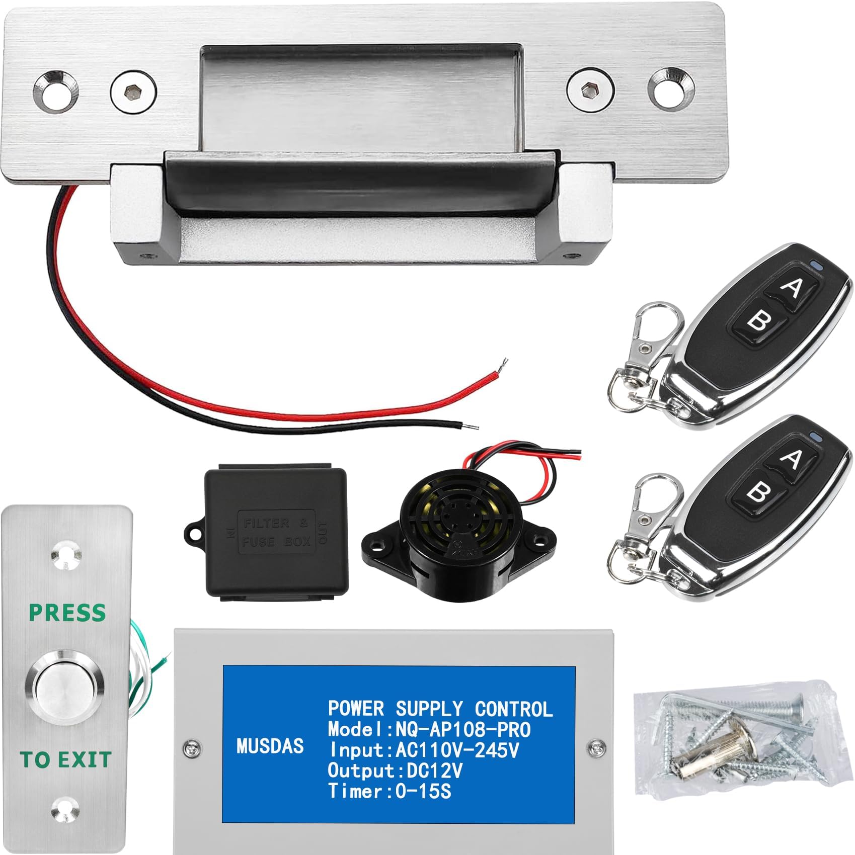FERUERW Access Control Outswinging 600lb Door Lock Kit