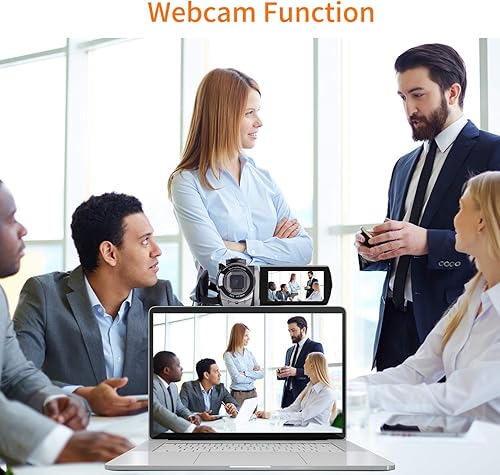 Miniatura 5 de Videocámara de videocámara de cámara digital kicteck Full HD 1080P 15FPS 24MP 30 pulgadas rotación de 270 grados LCD 16X zoom videocámara con 2