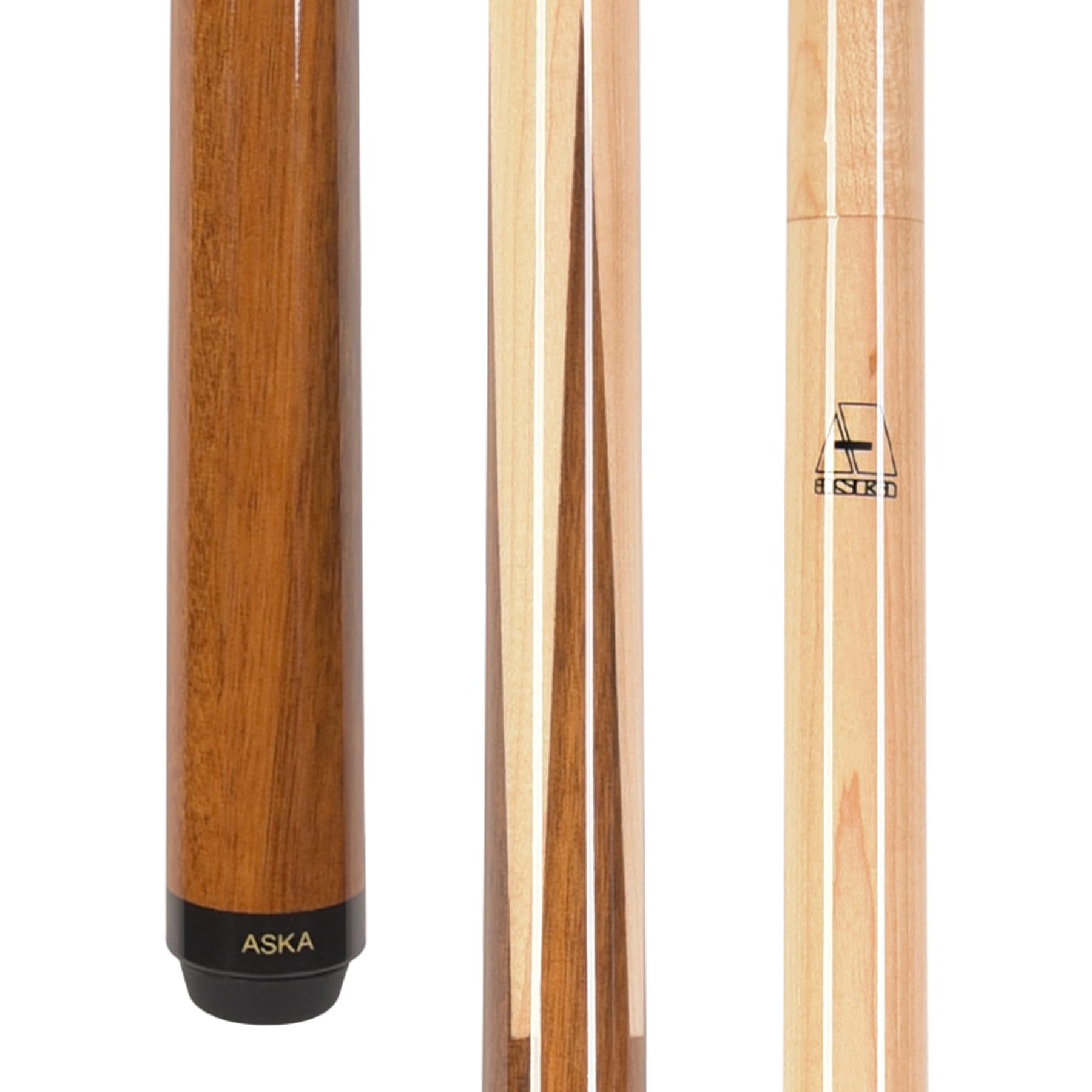 ASKA SP Exotic Wood Sneaky Pete Billiard Pool Cue Sticks, 58", Maple Spliced Exotic Wood, 13mm Tip, 2-Piece Construction. SP