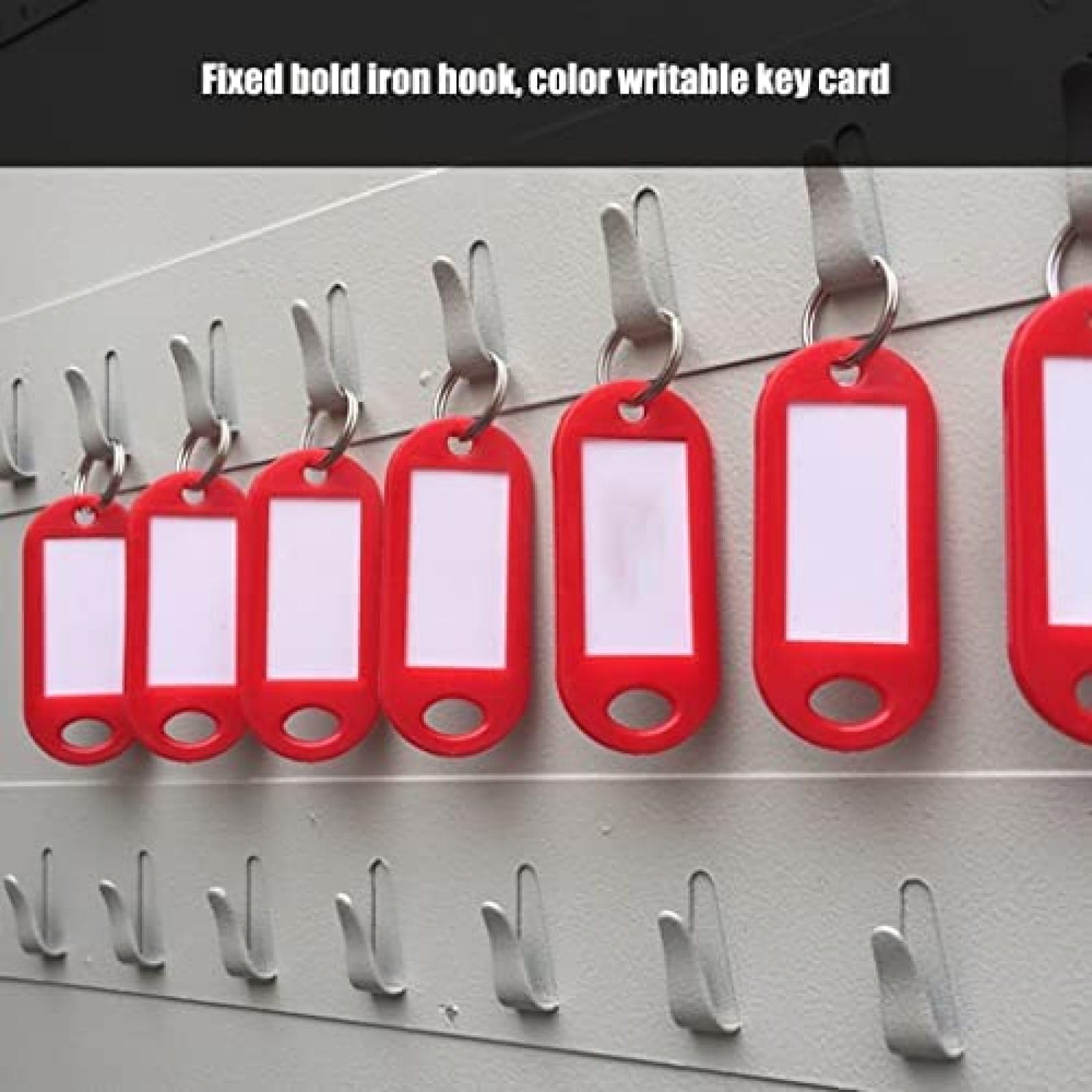 Inless - Armario de llaves de acero, con cerradura para montaje en pared, llaves para escuelas, fábricas, oficinas, color plateado