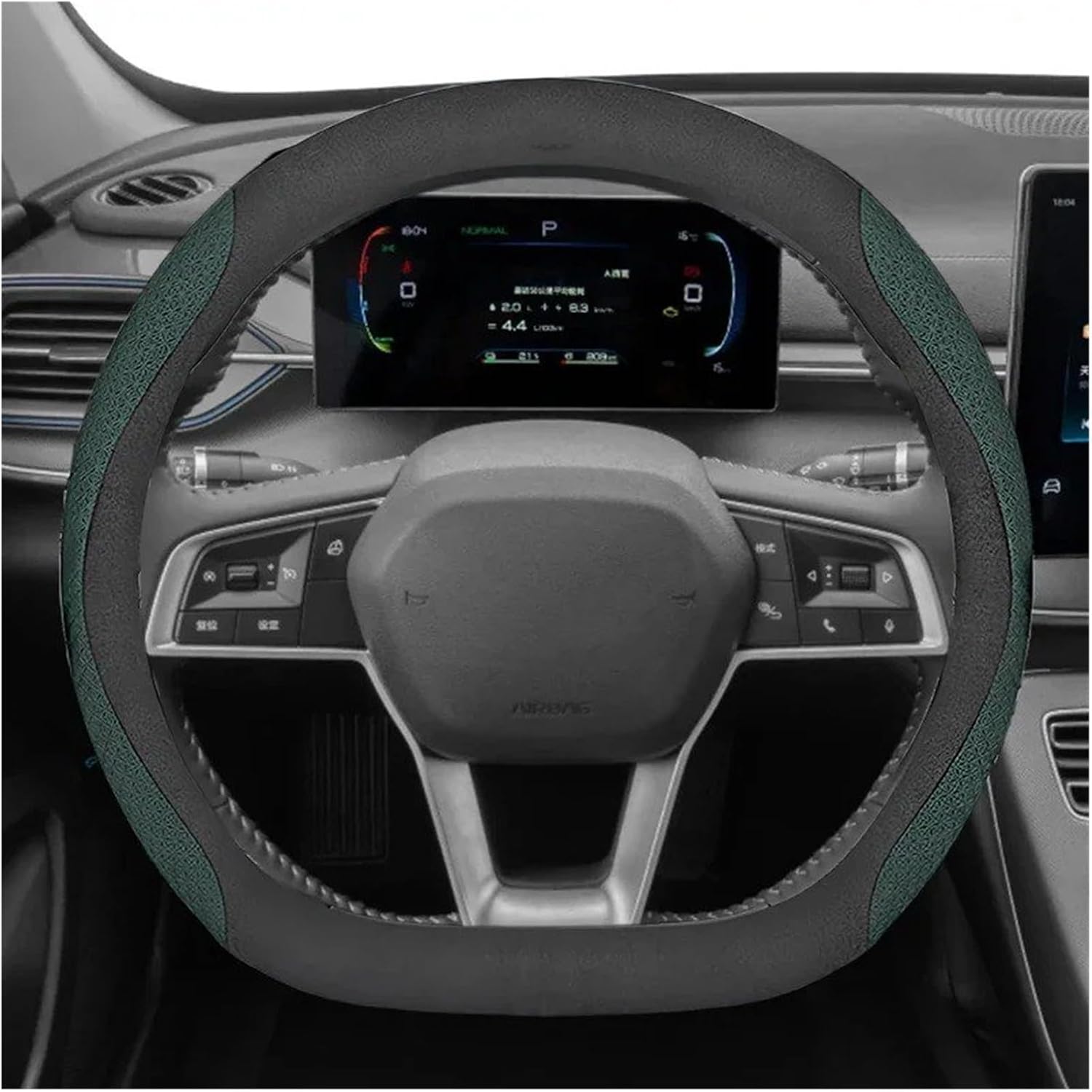 Cubierta Volante para BYD para Seal U E2 para Tan para Shark para King para Seagull para Atto 4 para HAN 2021-2025 Accesorios Automóviles Funda Cuero Volante Coche(A)