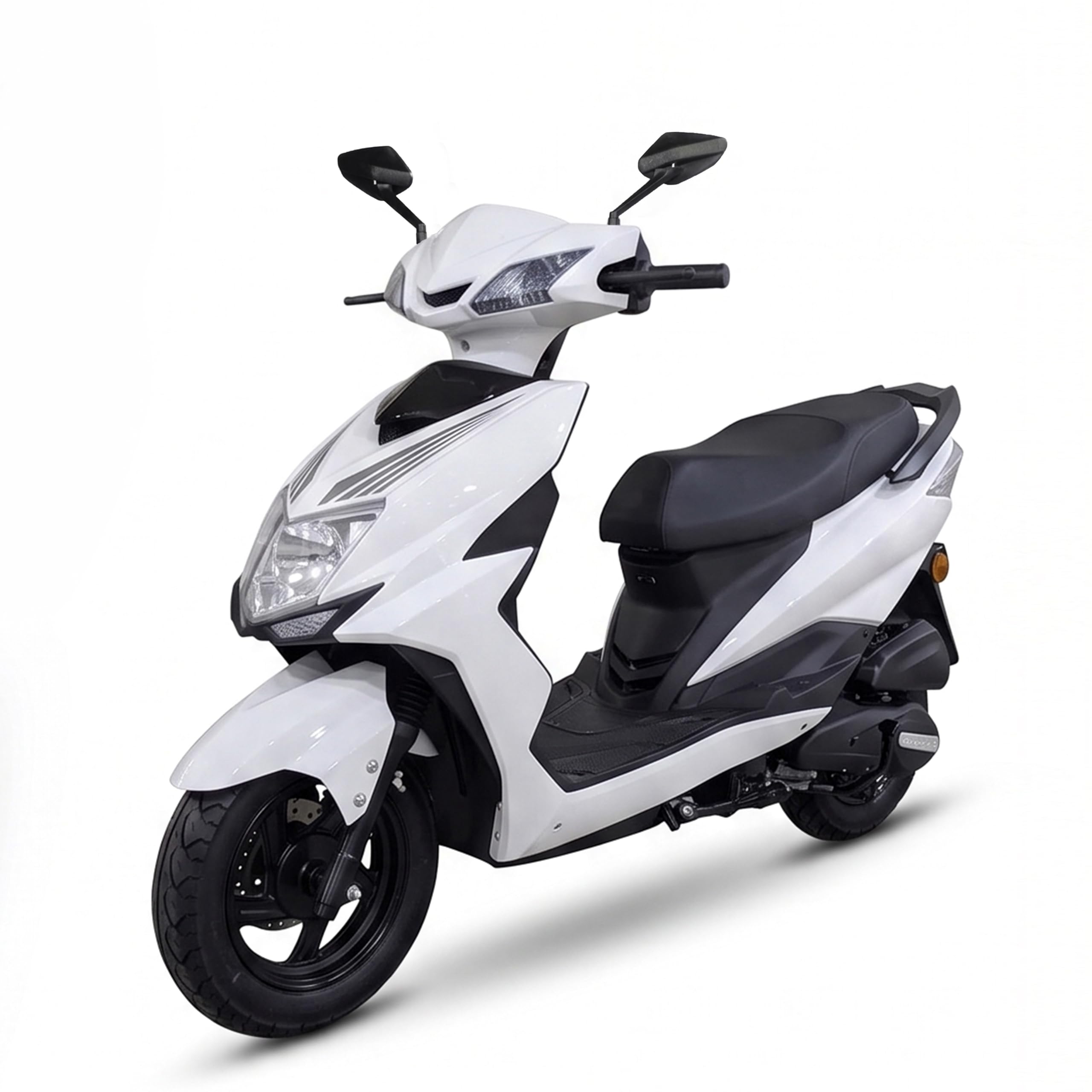 ASAV NON RTO Lithium ION Battery Electric 2-Wheeler with Waterproof BLDC Hub Motor, Disc Brake's, Hydraulic Suspension, 90/90-12 Tubeless Tyres, Central Lock | Up to 80 KM Range Single Light | White-image-34