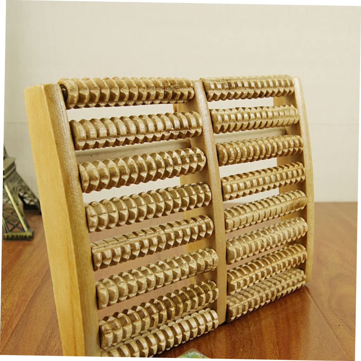 FOMIYES Row Wooden Foot Massager Roller Deep Tissue Acupressure for Relaxation Relief Trigger Point Therapy Wooden Roller Massager for Feet