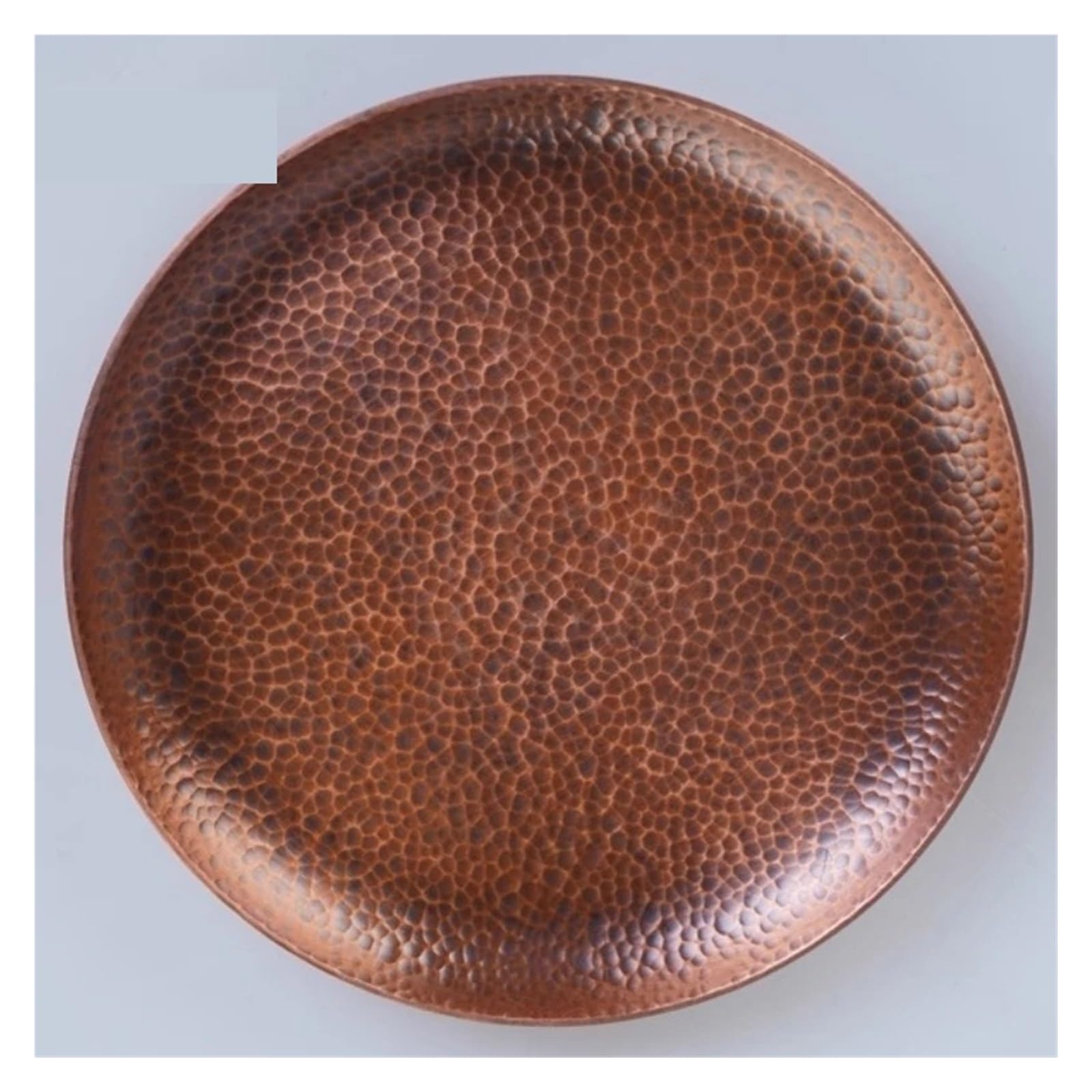 Plateaux Martelés Plateau de Tasse à café en cuivre Pur Vintage | Fromage maison de disque de tasse de thé de texture de marteau fabriqué à la main(10cm)