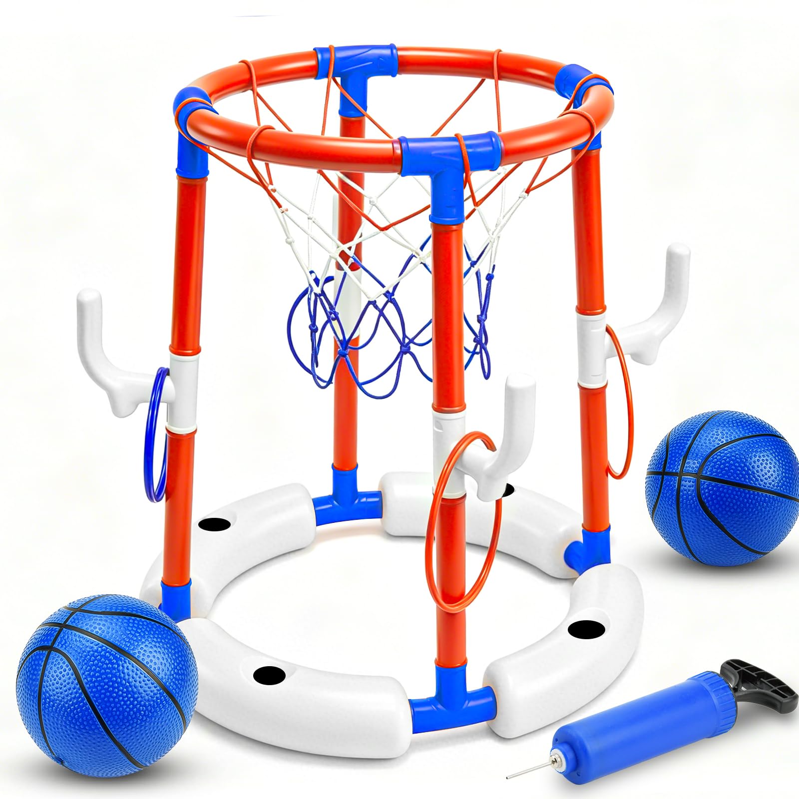 Photo 1 of 2 in 1 Floating Pool Basketball Hoop & Ring Toss Game Set for Kids Adults