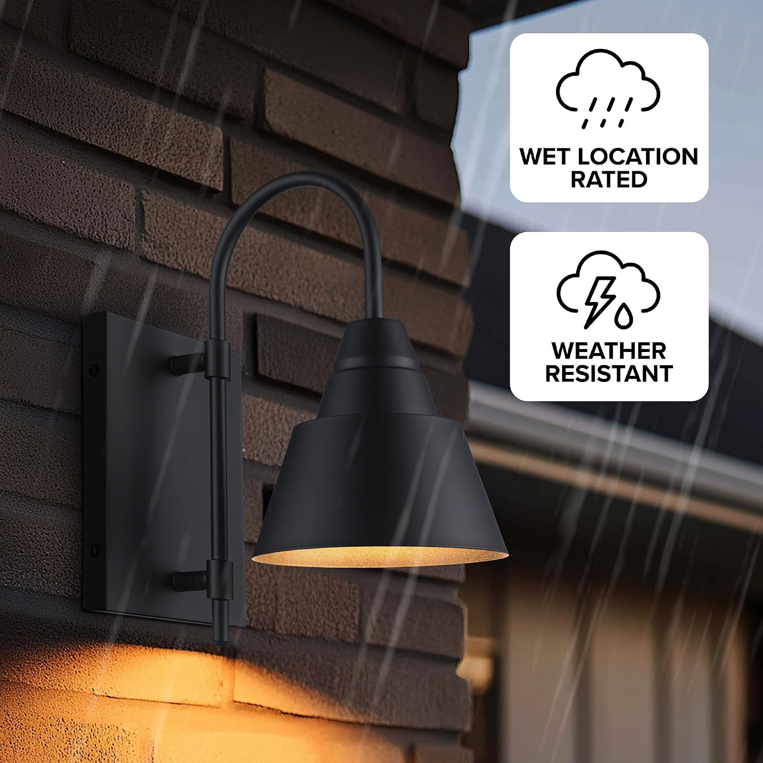 Asher Hamilton AHODW-403BK Wellington Outdoor Wall Lamp | Matte Black Finish | 5″ W x 15.25″ H Cylindrical Wall Sconce | Wet Rated | E26 Medium Base Bulb | Porch or Garage Lighting