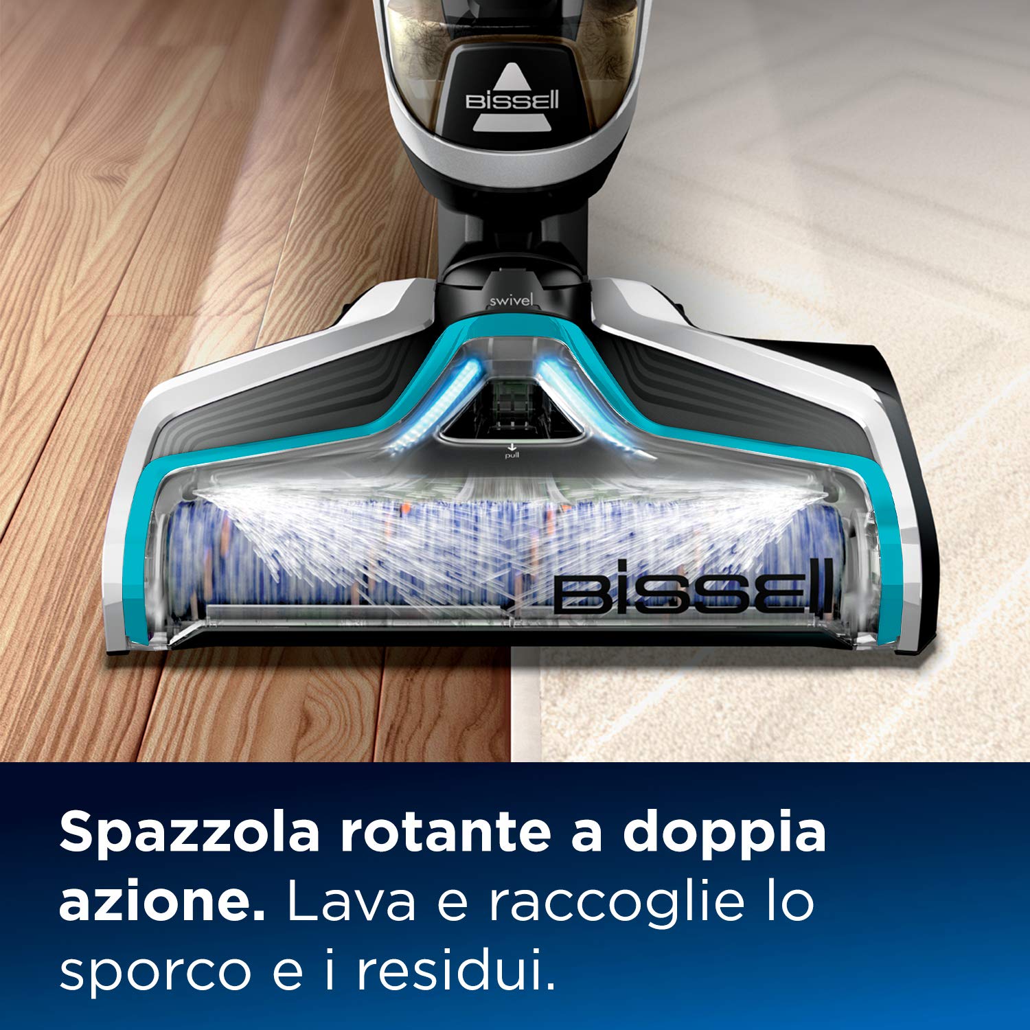 BISSELL CrossWave Accessori Set Confezione Valore | 2 x Rullo Spazzola Multi-Superficie | 2 x Filtro | Originale 1 x 1L Detergente Multi-Superficie