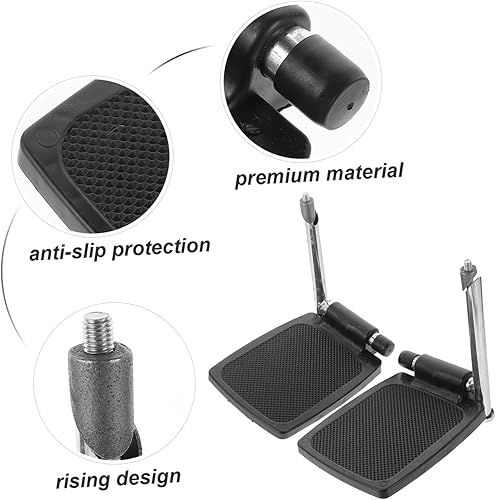 Miniatura 8 de Placa de pie para silla de ruedas, poste de repuesto resistente, soporte de pierna grande, plantillas plegables seguras y cómodas al azar