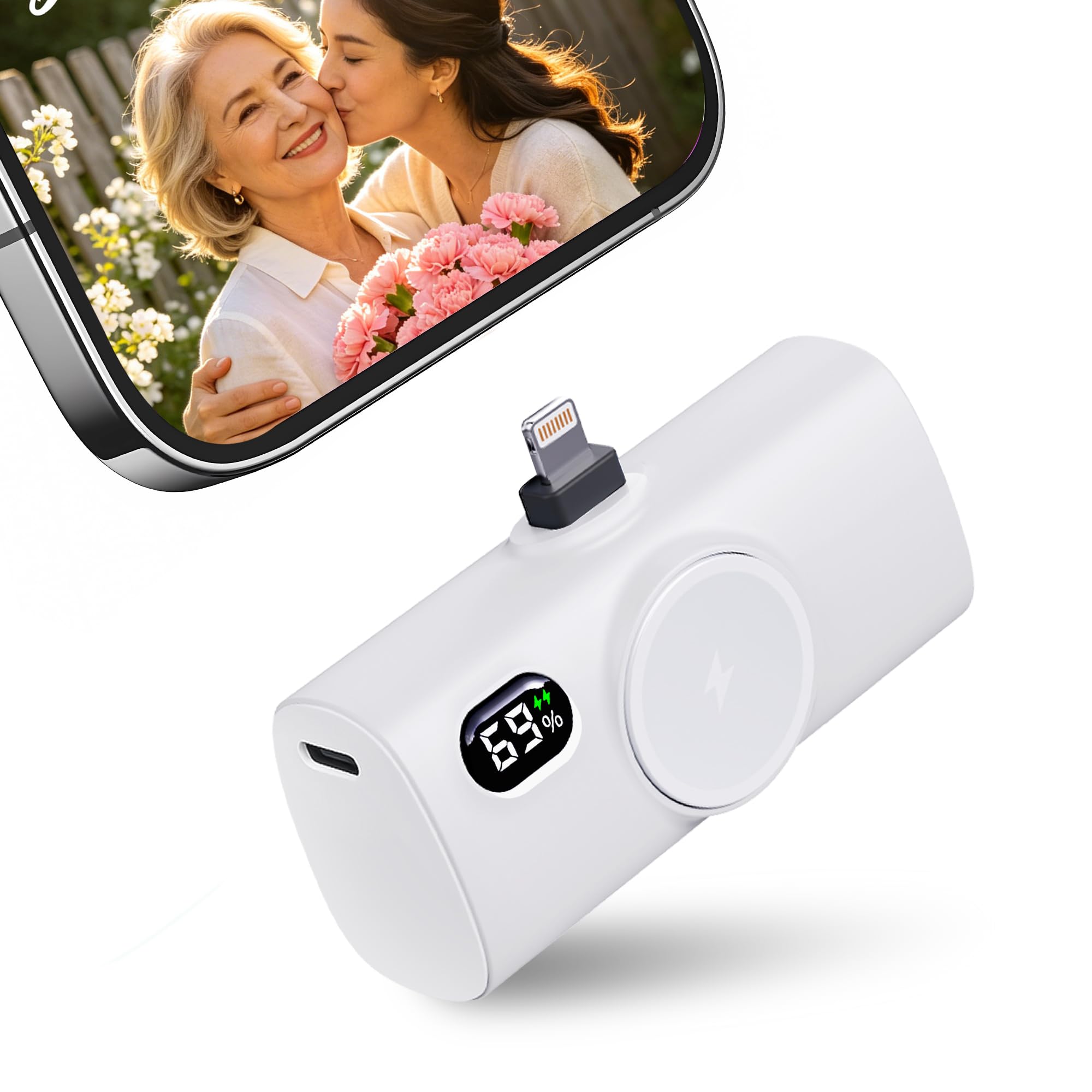 Amazon.com: Small Power Bank for iPhone 12, 5000mah Portable Phone
