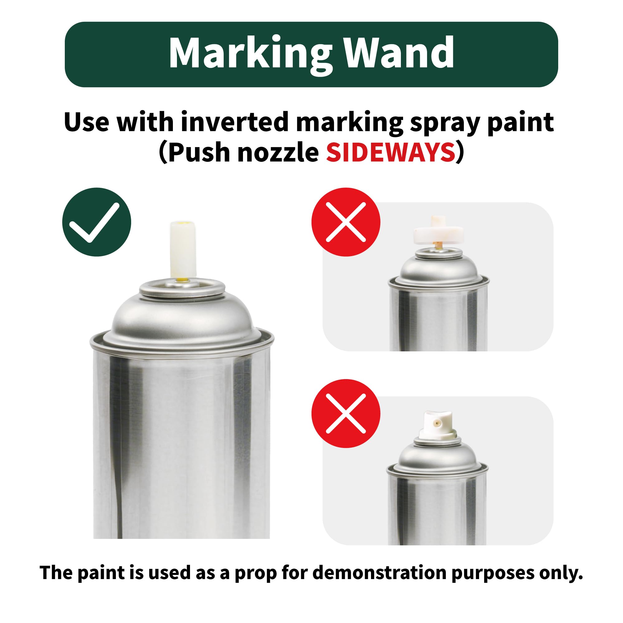 Lbraxyi Industrial Wheeled Marking Paint Wand Spray Paint Marking Wand Marking Applicator for Inverted Marking Paints Ideal for Surveyors Utility Locators Backyard Playing Fields, 34 inch, Black