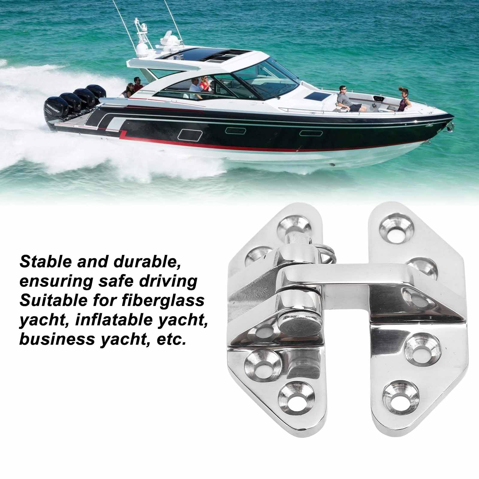 Boat Hatch Hinges, 4PCS Boat Door Hinges Stainless Steel Hatch Hinge Replacement for Marine Ship Inflatable Yacht, 2.8 x 2.6in, Marine Hinges Stainless Steel Hinges for Boats