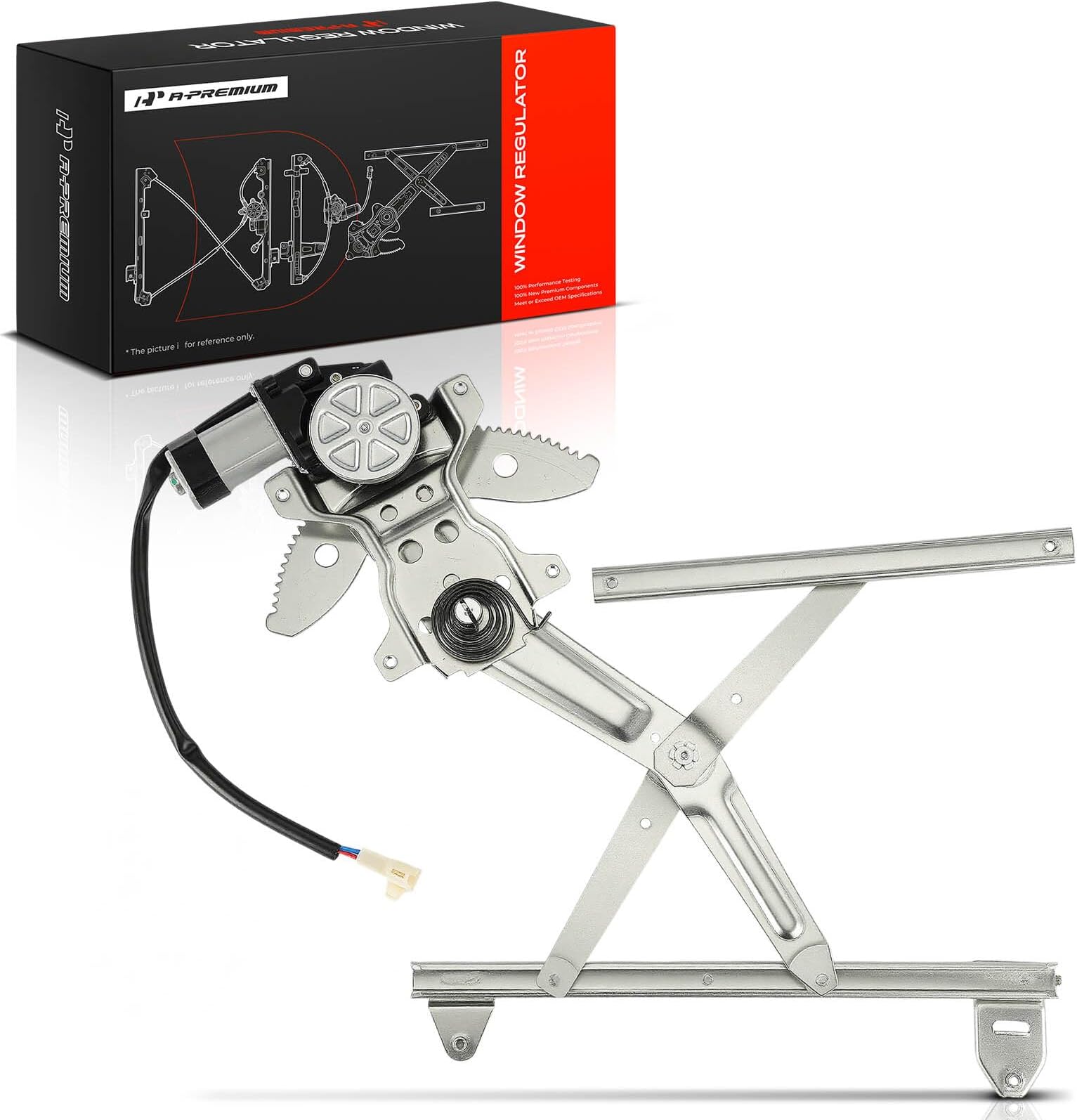 A-Premium Front Driver Side Power Window Regulator with Motor (2-Pin)