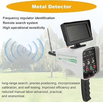 Metal Detector Scanner Device, Smart Metal Detector with 30m Depth for Gold Prospecting, High Definition Screen, for Adults, Gold Silver Copper Detection