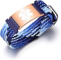 Vista 14 de Pulseras deportivas personalizadas de alerta médica para mujeres y hombres – Pulseras de identificación médica personalizadas con grabado gratuito