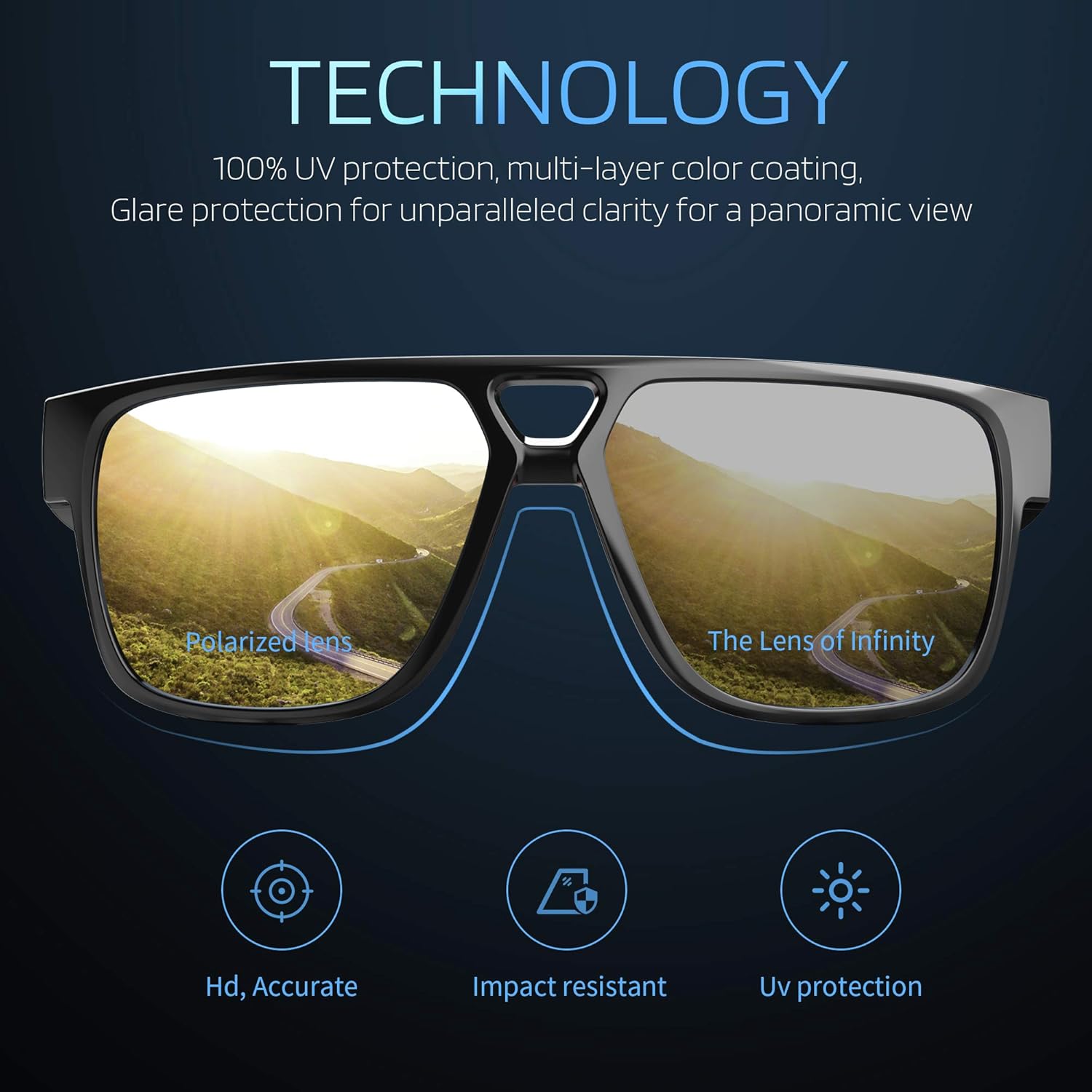 TOREGE Polarized Sports Sunglasses For Man Women Cycling Running Fishing Golf baseball TR90 Unbreakable Frame - Image 3