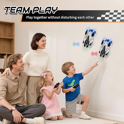 Miniatura 7 de Coche de control remoto de escalada en la pared, auto de acrobacias RC giratorio de 360, juguetes para niños de 3, 4, 5, 6, 7, 8 a 12 años, auto de