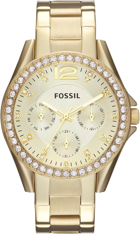Reloj de mujer, reloj multifunción Riley Quartz Stainless Steel para mujer