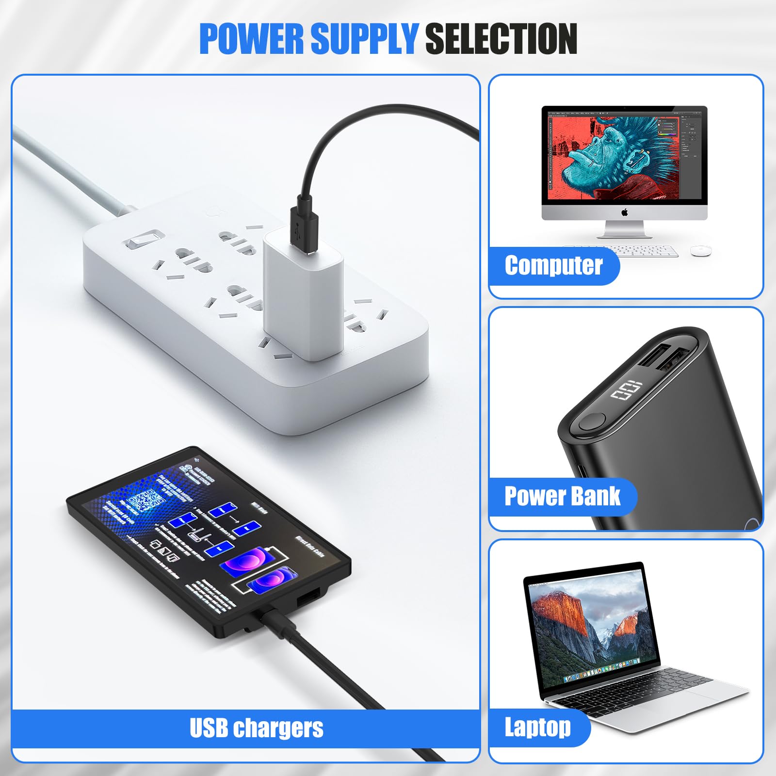 APEKX Écran Magnétique 5" pour iPhone/Android - Synchronisation d'Écran Faible Latence, Support pour Diffusion en Direct, Vlog & Prise de Vue TikTok/Instagram/Youtube (Noir)