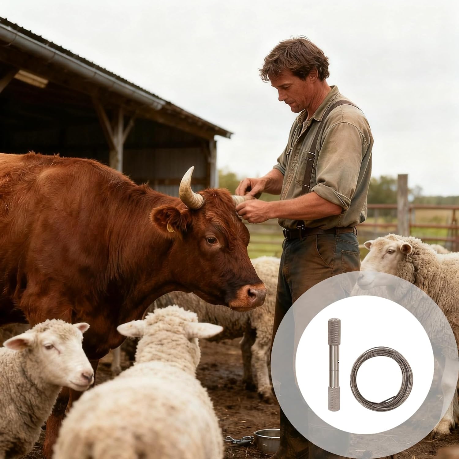 2.8 X 2.8 X 2.4 In Stainless Steel Wire Saw, Camping Backpacking Wire Saw, Hand Pocket Wire Rope Saw With 304 Steel Wire, Silver Dehorning Saw Handles