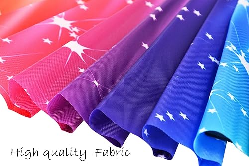 Miniatura 6 de meifan Abanicos de mano Rave para mujereshombres, ventilador de mano chino japonés de bambú de 13 pulgadas y tela de nailon para actuación,