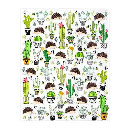 Cactus Blanket Decor Fuzzy Cozy Flannel Fleece Throw Blankets Kids Adults for Bedding Sofa Travel Gifts 50