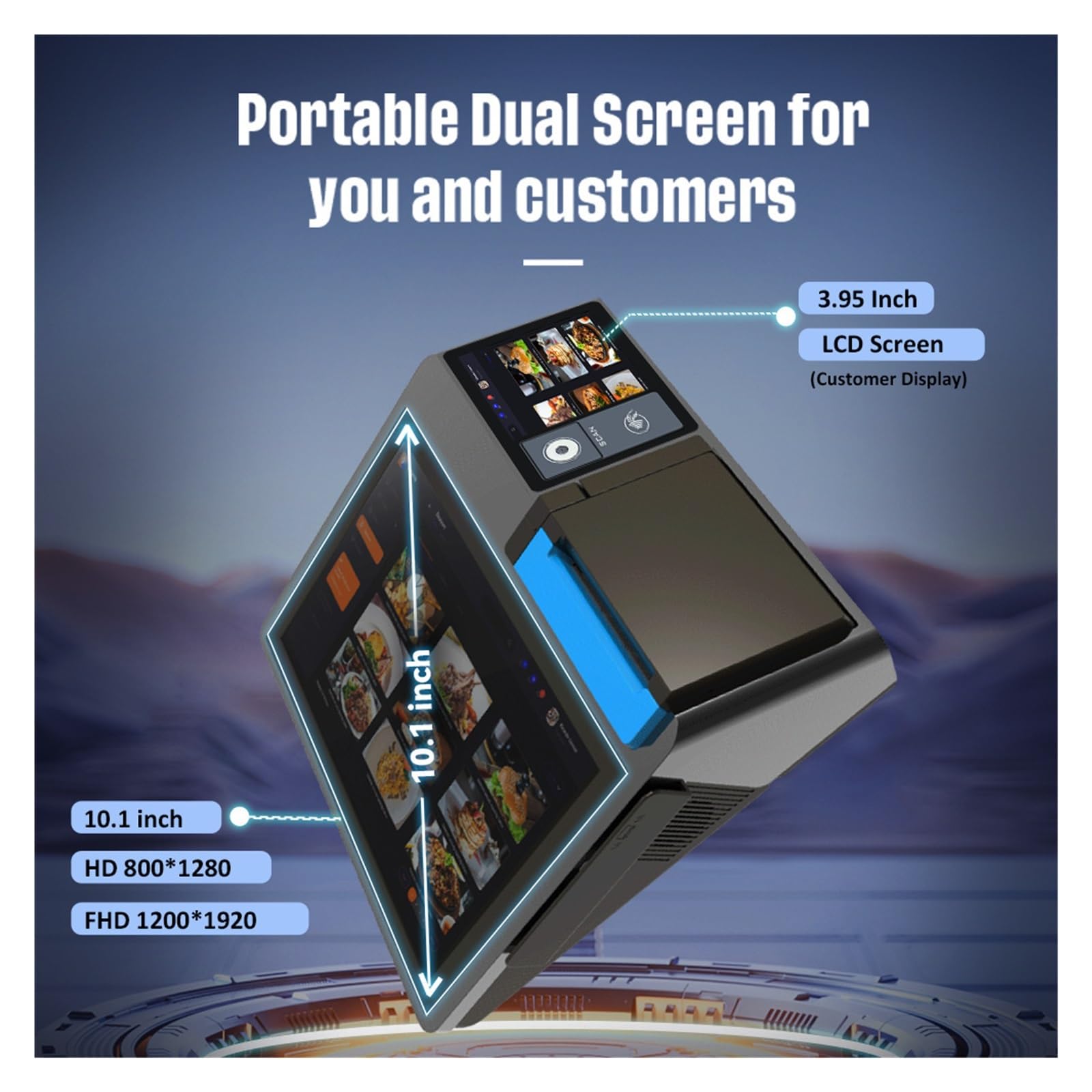 Mini registratore di Cassa Sistemi Punto Vendita Pos Tablet NFC Macchina for supermercato Terminale Pos Tutto in Uno