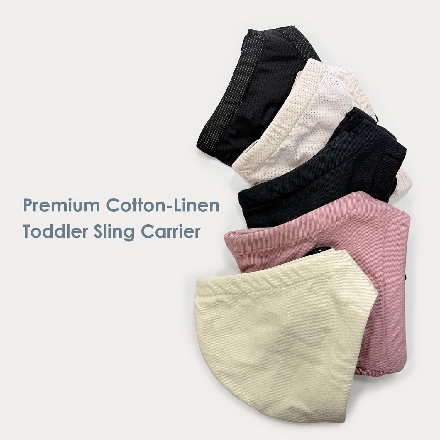 Toddler Carrier Sling Carry for 8-40lbs, Adjustable Baby Carrier Sling One Size Fit All, Hip Seat Newborn Baby Carrier Breathable & Ergonomic Design, Black