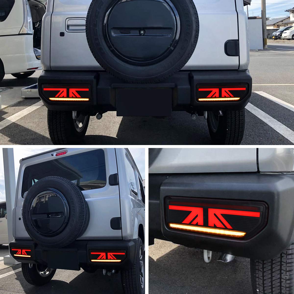 VLAND tylne światło LED do Jimny 2018 2019 montaż świateł tylnych z dynamicznym wskaźnikiem