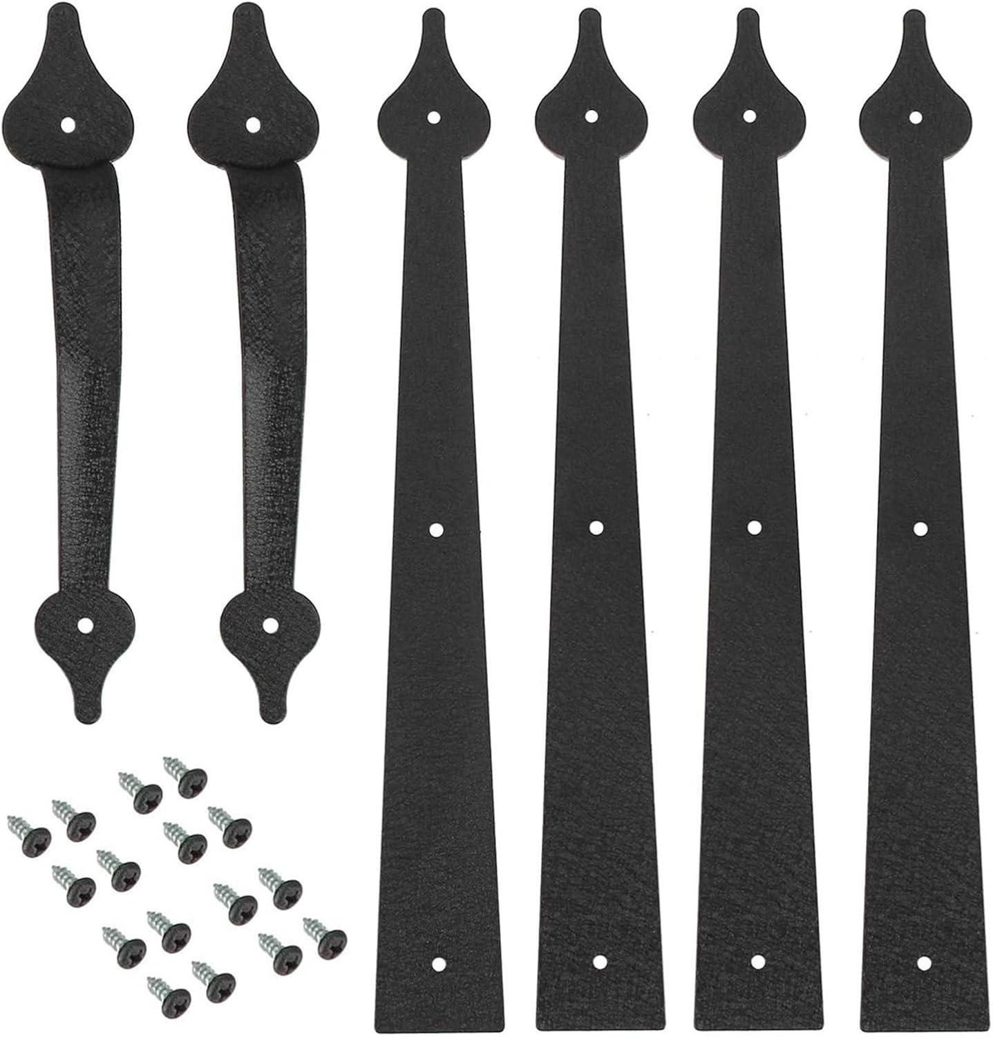 6Pcs/Set Garage Door Handle Hinges, Decorative Garage Door Hardware Kit for Garage Door Barn Door Hardware