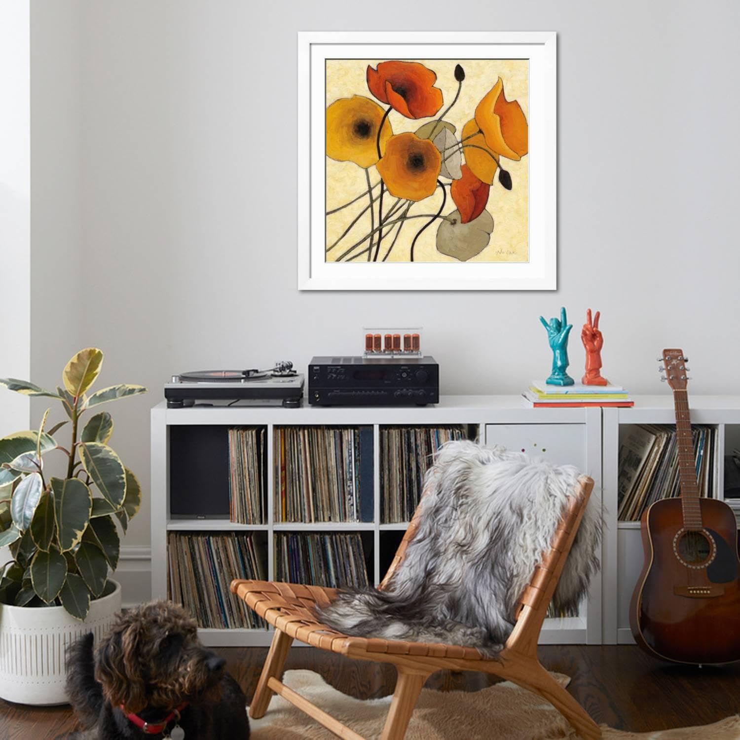 Amazon.com: ART.COM Wall Art Print Pumpkin Poppies II on White