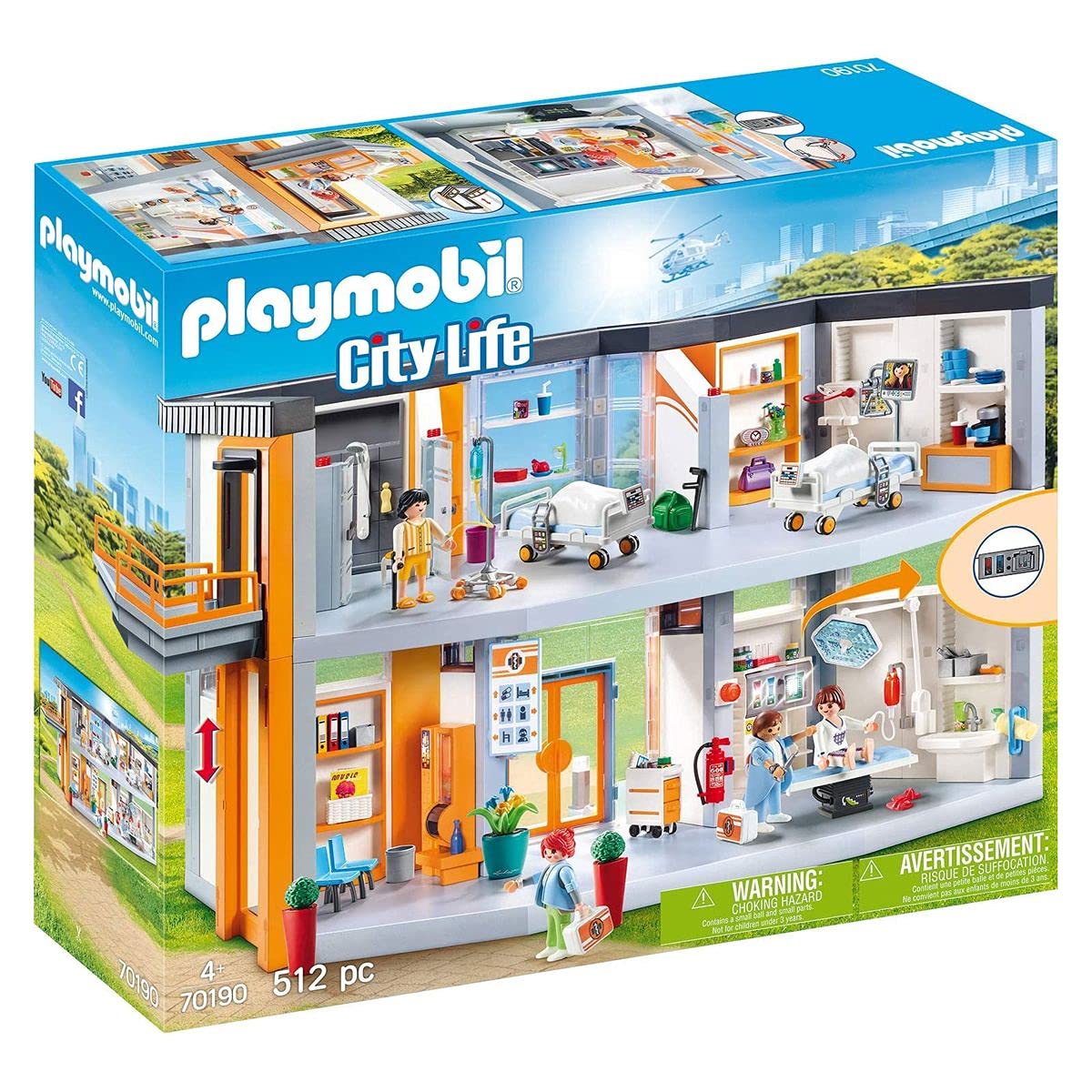 PLAYMOBIL City Life 70190 - Grande Ospedale, Dai 4 anni