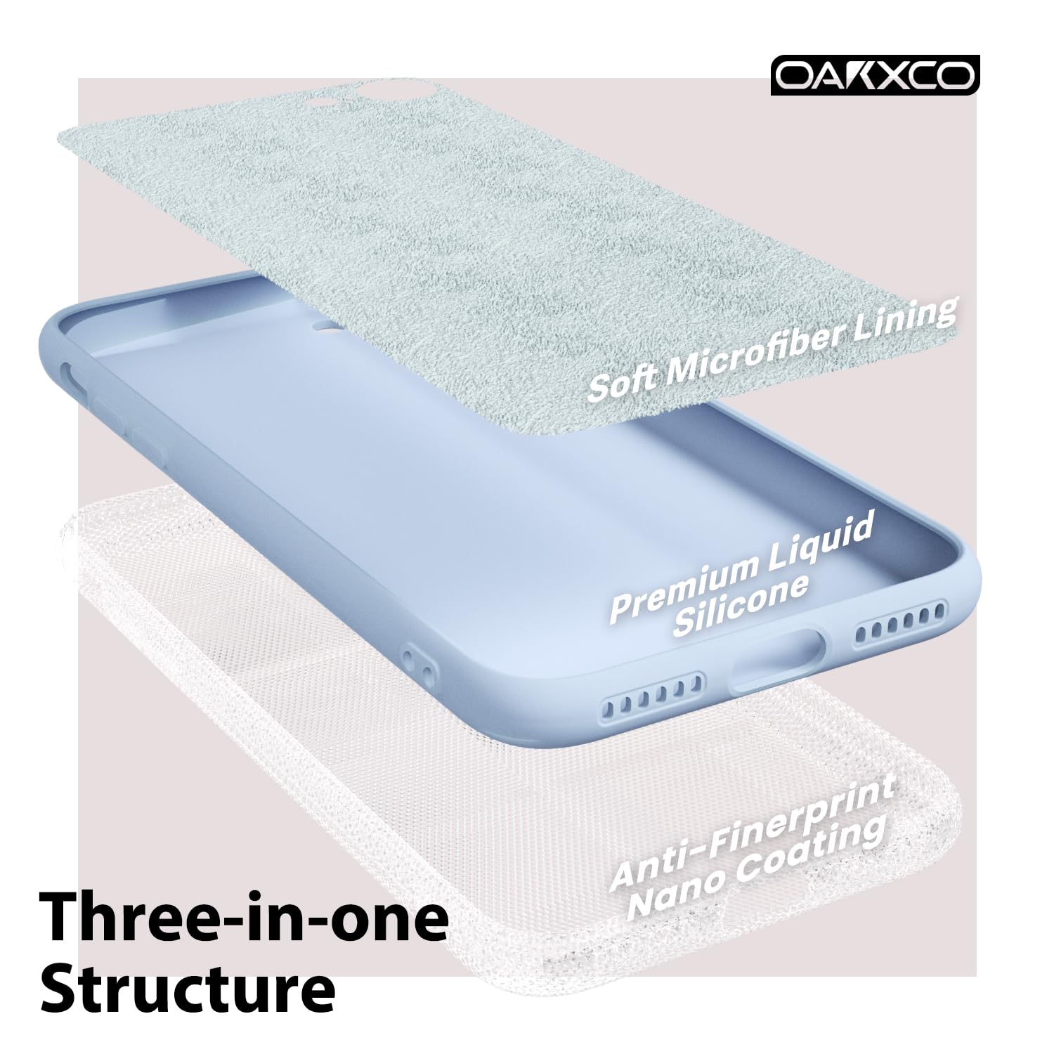 oakxco for iPhone 16 Pro Max Case Liquid Silicone, Soft Rubber Gel Elegant Aesthetic Basic Simple Cover, Cute Thin Slim TPU Matte Solid Color Plain Smooth Case for Women Girl, Light Pink — view 1680
