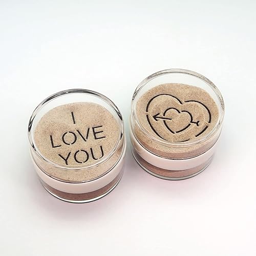 Miniatura 3 de Pisapapeles de arena de 2.5 pulgadas, redondo, voltea para ver te amo